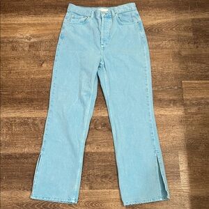 Topshop Light Blue Flare Jeans